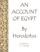 An Account of Egypt by Herodotus, Free Ebook, Compliments Of The Author of the Old-Fashioned Regency Romance novel, A Very Merry Chase